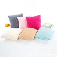 new fashion monochrome simple plush pillowcase modern home sofa pillow cases