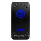 Синий светодиод Лазерная гравировка-светильник-кулисный переключатель 5 Pin ВКЛВЫКЛ 12v 24v SPST для автомобилей, лодок, грузовиков, RV