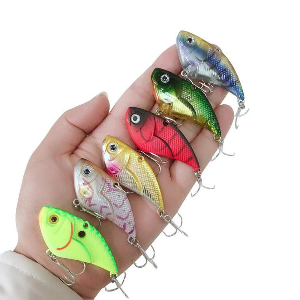 

6pc Vib Fishing Lure Sinking Weights 14.9g/5.3cm Bass Fishing Trout Lure Pesca Saltwater Lures Isca Artificial Lipless Crankbait