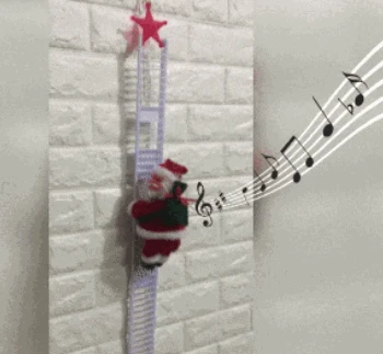 Забавный Рождественский Санта-Клаус электрическая подвесная лестница украшение