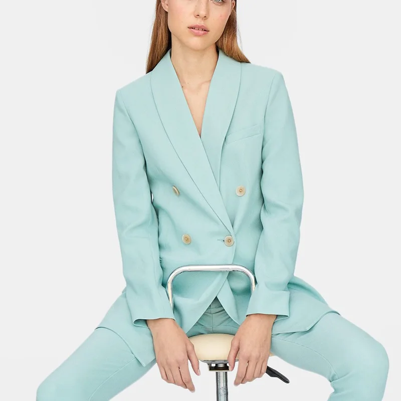 Весенние женские костюмы из 2 предметов черно-белая офисная Форма Женский