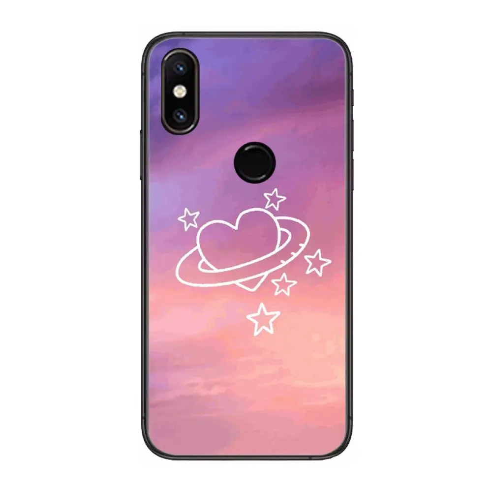 

Cute space universe starry aviation planet Phone Case For xiaomi M2 C3 X3 F2 Lite NFC 6 5 x Poco k30 Pro Anime Black Cover Sil