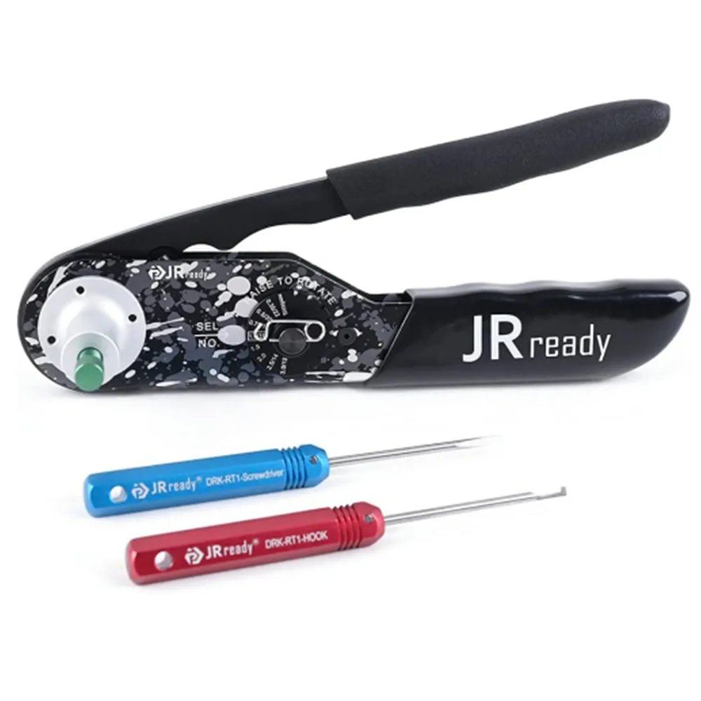 

JRready Crimping TE Deutsch HDT Series Hand Crimping Tool Kit Connector Terminals Crimper Removal Tools Wire12-22AWG JST2109 DT2