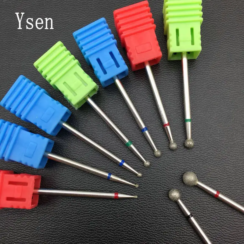 

9 Size Ball Diamond Nail Drill Bit Rotary Burr Cuticle Clean Electric Bits For Manicure Drill Accessories Nail Mills Nail Tools