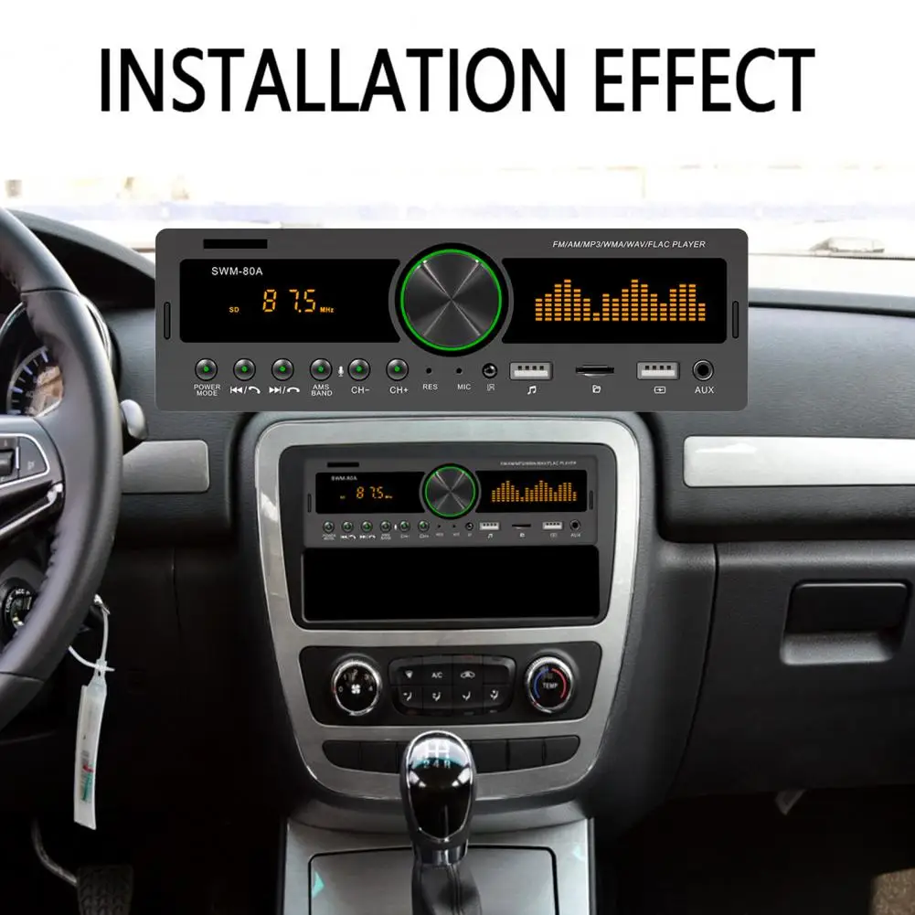 60% Лидер продаж! Автомобильный MP3-плеер 2 USB-порта FM-радио Bluetooth AUX TF-карта U-диск