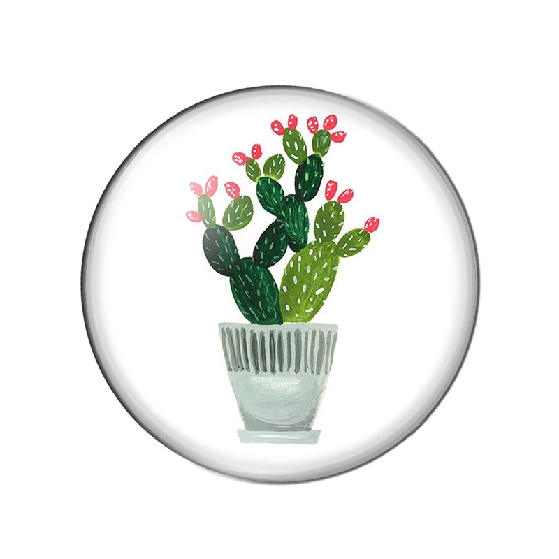 Новые модные растения кактусы цветы масляная краска 18 мм/20 мм/25 мм круглые фото