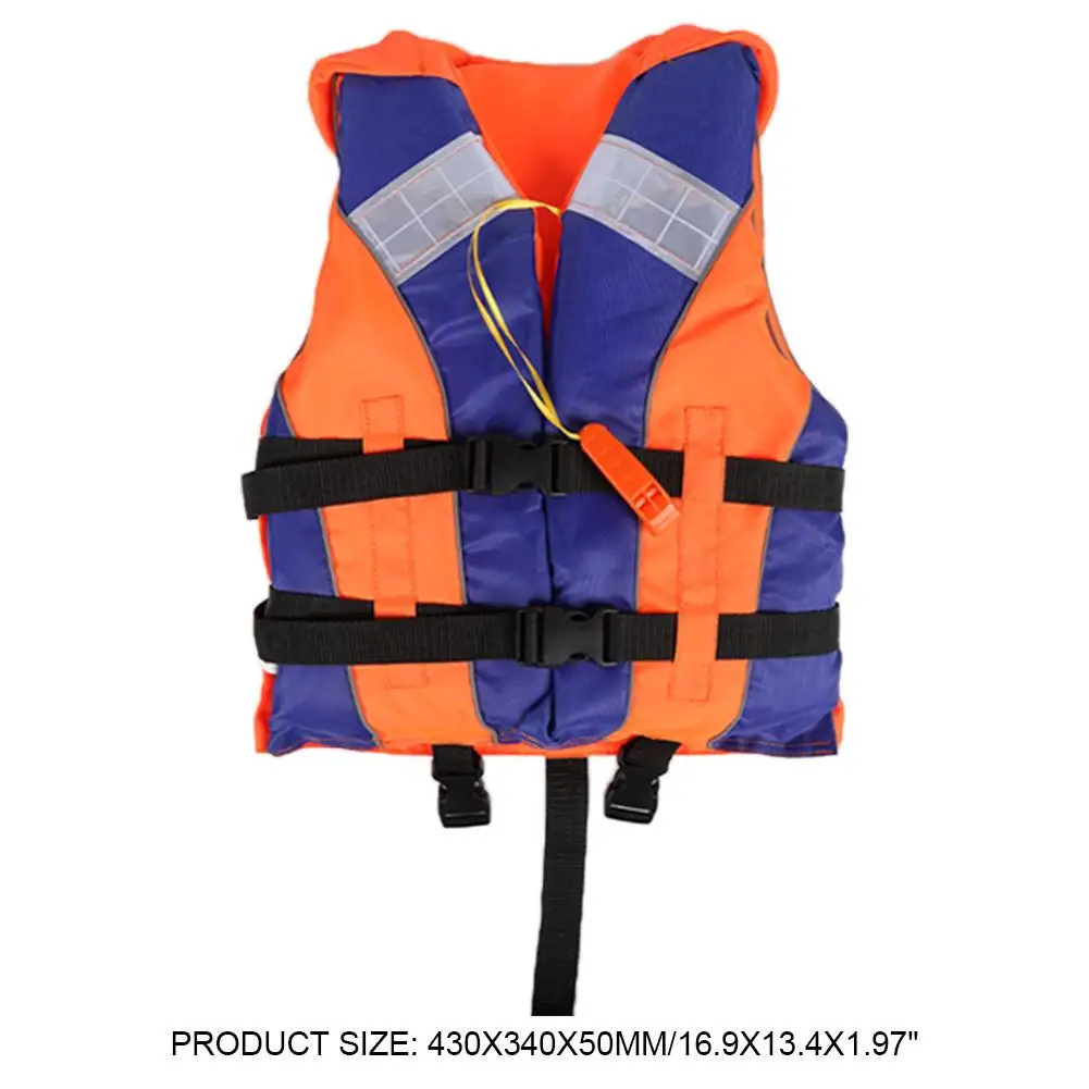 

210D polyester Life Vest Adult Kids Life Vest Fishing Boating Life Jacket Wear-resistant with Whistle Reflective Strips