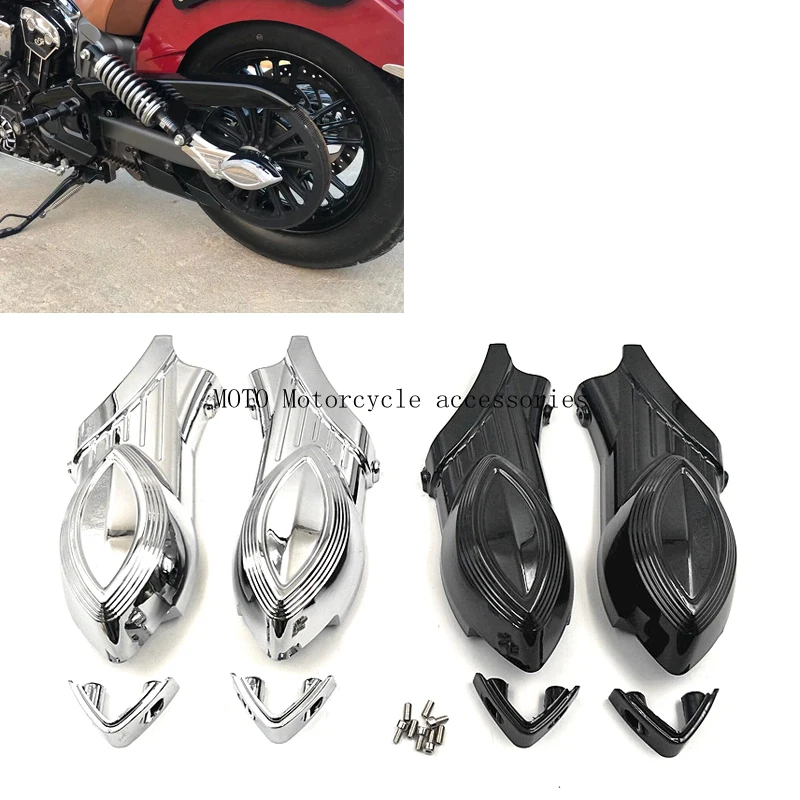 

New! For Indian Scout Models 2015-2019 Motorcycle Chrome black Rear Swingarm Cover Axle Bolt Cover Accessories Decorate