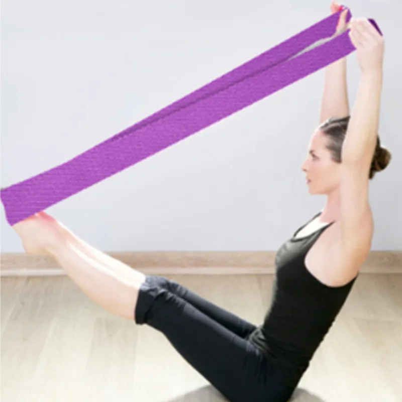 Разноцветный регулируемый ремень для занятий йогой растягивающийся с d-образным