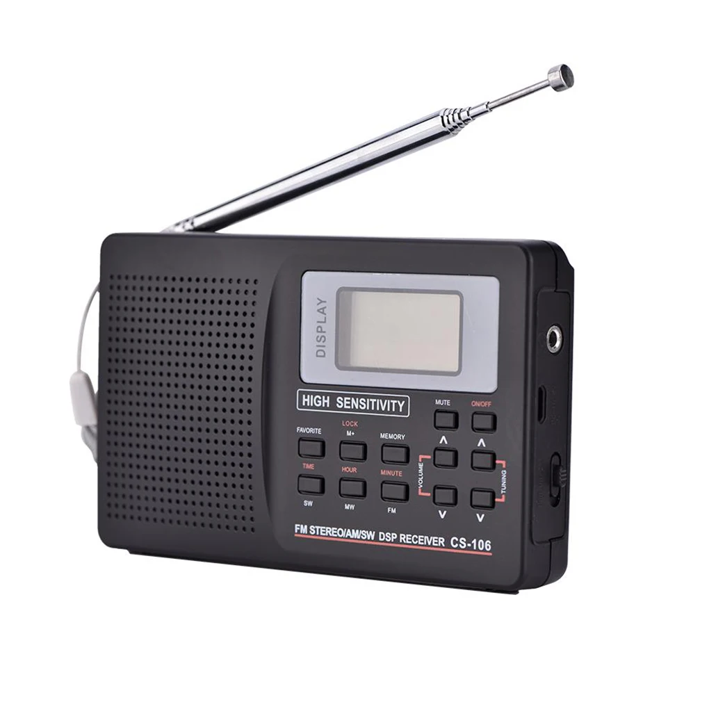 Портативный мини-радиоприемник с поддержкой FM/AM/SW/LW/TV полночастотный