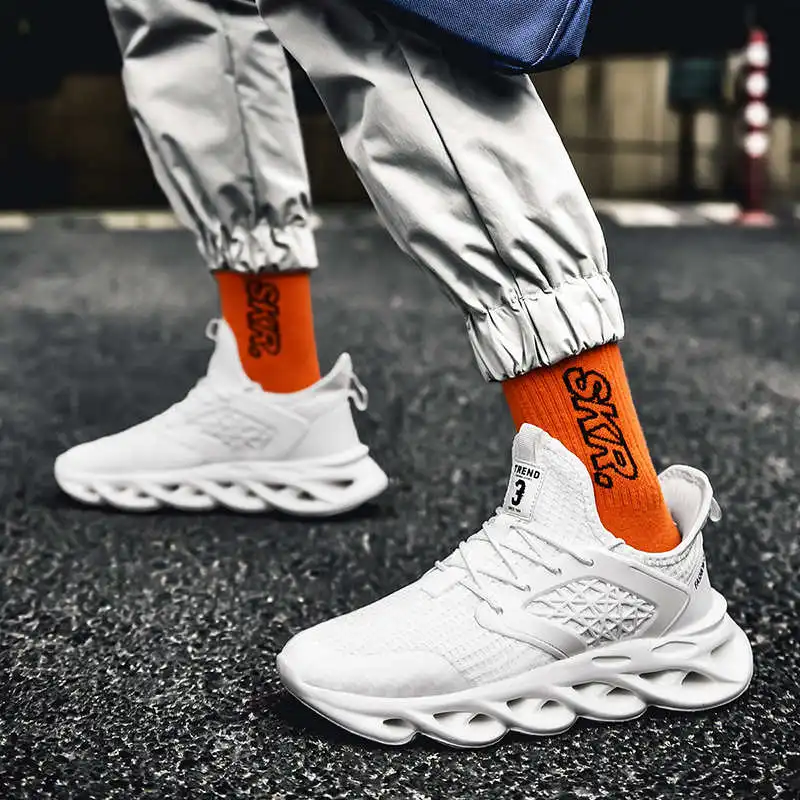 

Кроссовки-Носки мужские в британском стиле, спортивная обувь для бега, большие размеры 34-40