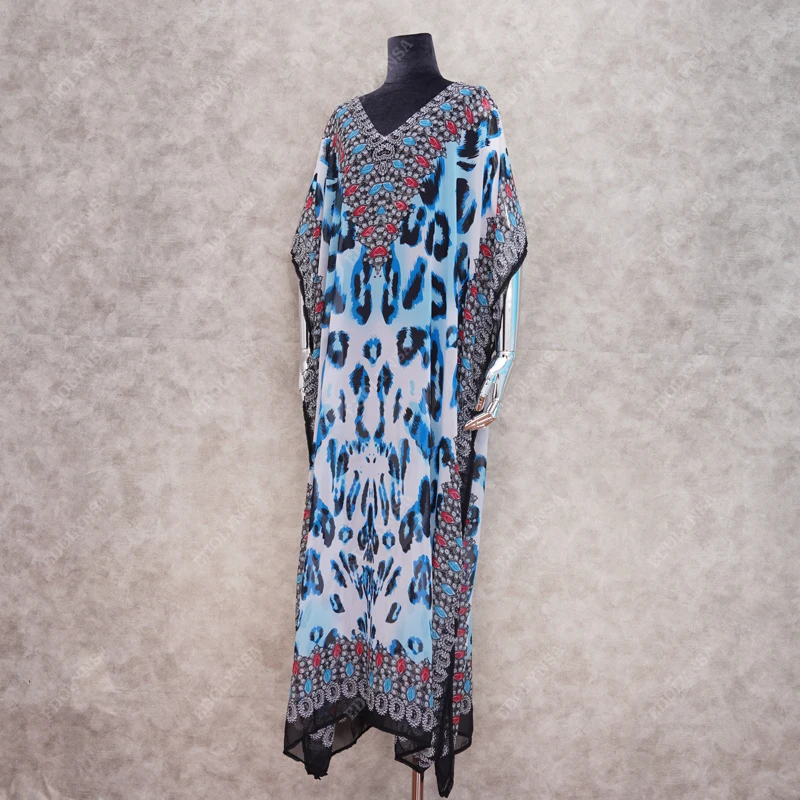 2021 в богемном стиле с v образным вырезом и рисунком летучие мыши рукав летнее