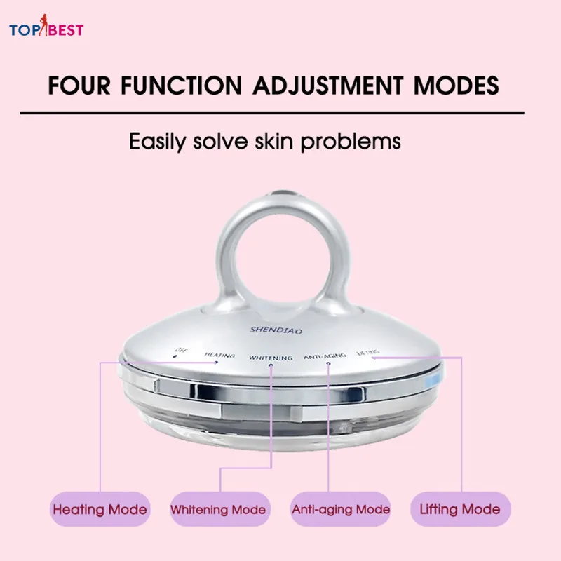 Beste Professionele Ems Rf Ultrasone Ion Import Massager Skin Behandeling Lifting Verjonging Machine Gezichtsverzorging Microstroom Apparaat