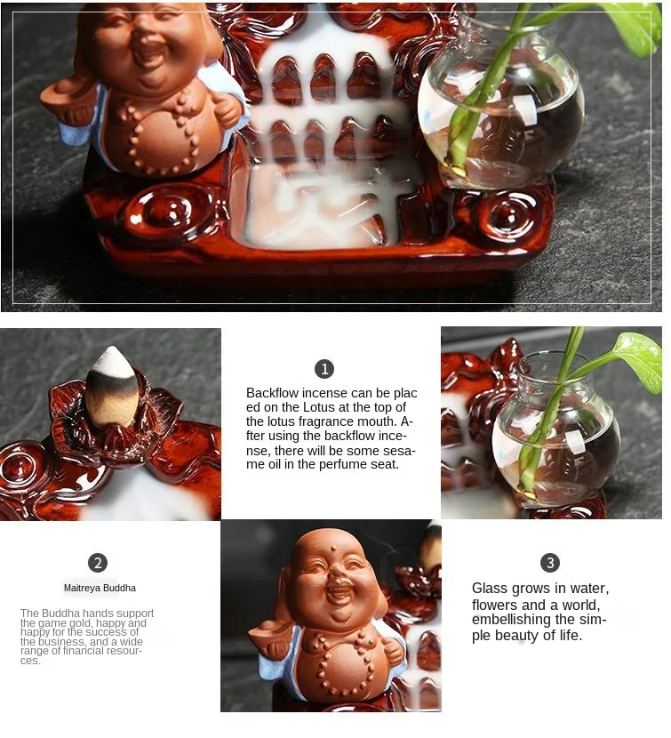 Фиолетовая Песочная горелка для благовоний практичная керамика в виде листьев