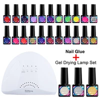 gel drying lamp with 45 colorspcs nail glue nail salon combination nail lamp nail polish kit household nail phototherapy lamp