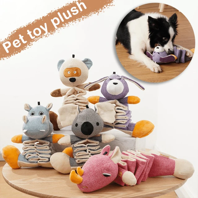 

Cute Plush Animal Toys Stuffed Squeaky Toys Pet Supplies Fun Way to Keep Your Pet Entertained For Dog Cat Hogard