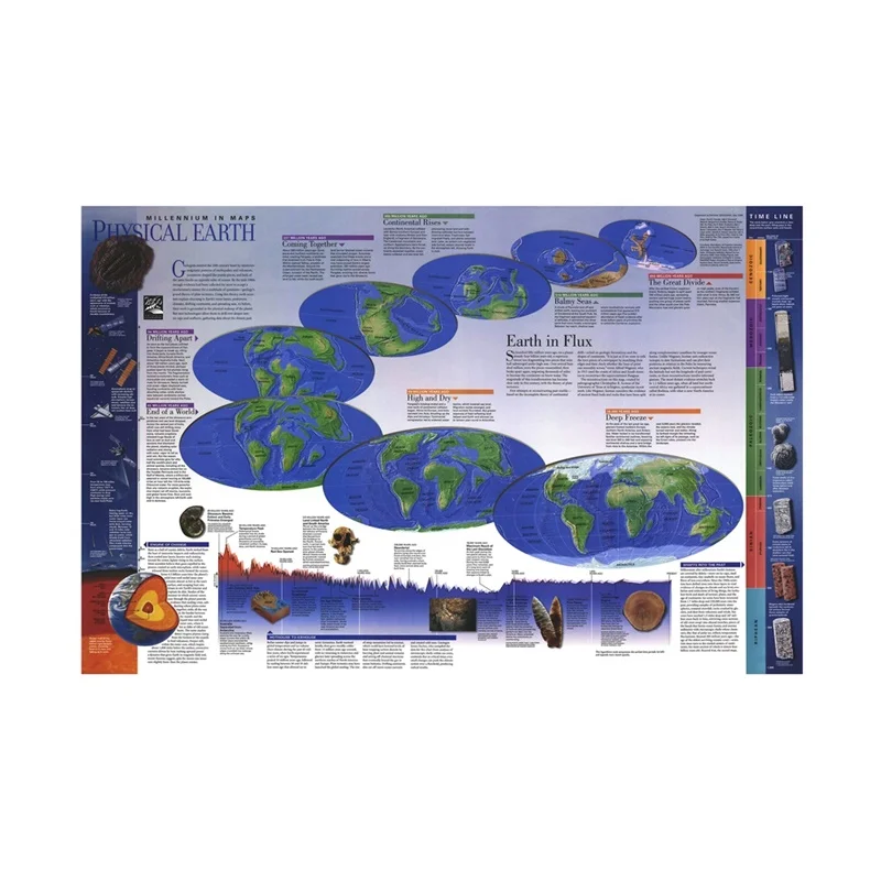Карта мира 225*150 см карта мира для дома и офиса 1998 наклейки на стену плакаты и принты для бизнеса дома или образовательного использования от AliExpress WW