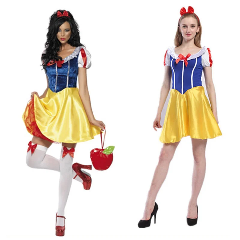 Косплей на Хэллоуин косплей сказочное Белоснежное платье вечернее сценическое