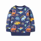 Little mavenосенний хлопковый Детский свитер с динозавром для детей, для малышей, для девочек, для детей ясельного возраста, в стиле милая и удобная обувь, детские свитера, детская одежда От 2 до 7 лет