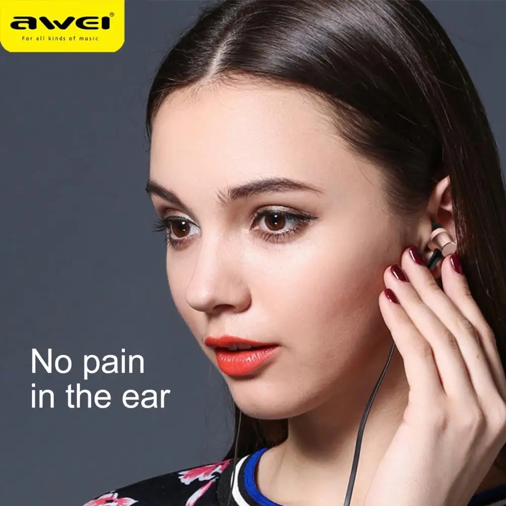 Наушники-вкладыши Awei ES-910i мини-вкладыши наушники проводные стерео гарнитура с
