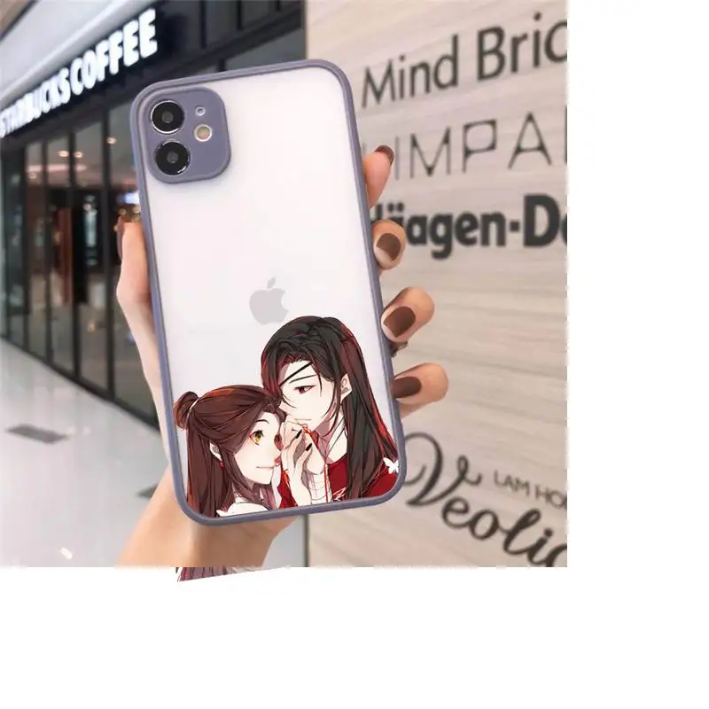 

Tian Guan Ci Fu anime luxury Phone Cases coque matte transparent For iphone 7 8 11 12 plus mini x xs xr pro max cover