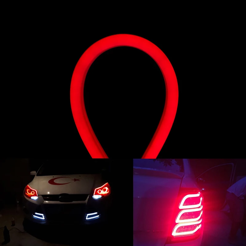 Гибкая светодиодная лента DRL для дневных ходовых огней указателей поворота 1 шт. 12