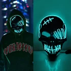 2021 Хэллоуин маска шрама одноглазная Пиратская маска Аниме рассекающая демонов маска страшный светящийся череп реквизит страшный Косплей искусственная унисекс