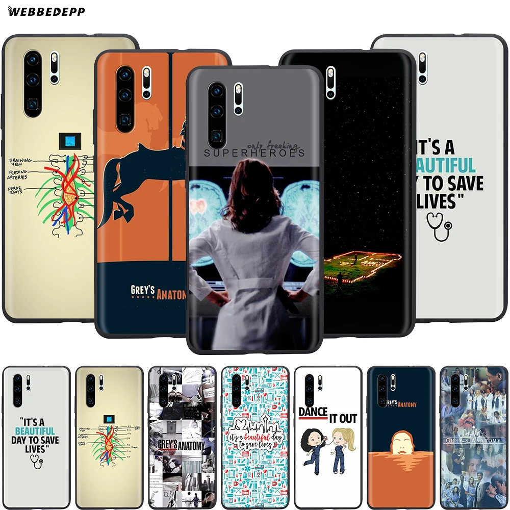 Webbedepp серый анатомический чехол для Huawei P8 P9 P10 P20 P30 Lite Pro P Smart Z 2019 Mini|Бамперы| |