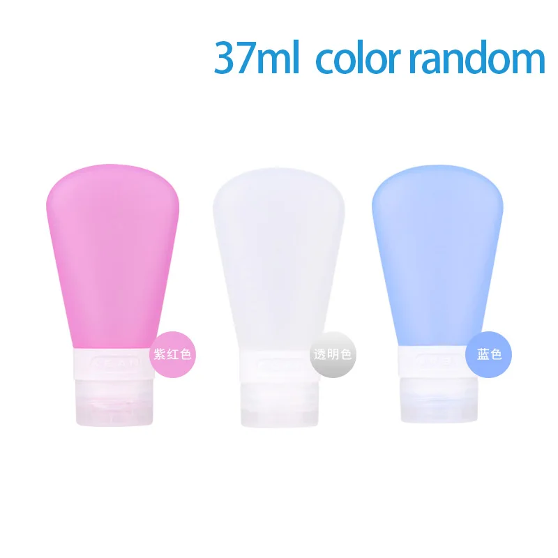37ml color random 60 мл/45 мл четыре-в-одном пластиковые пустые бутылки портативная бутылка для душа шампунь дорожный Упаковочный пресс-бутылка для лосьона контейнер - Цвет: 37ml color random