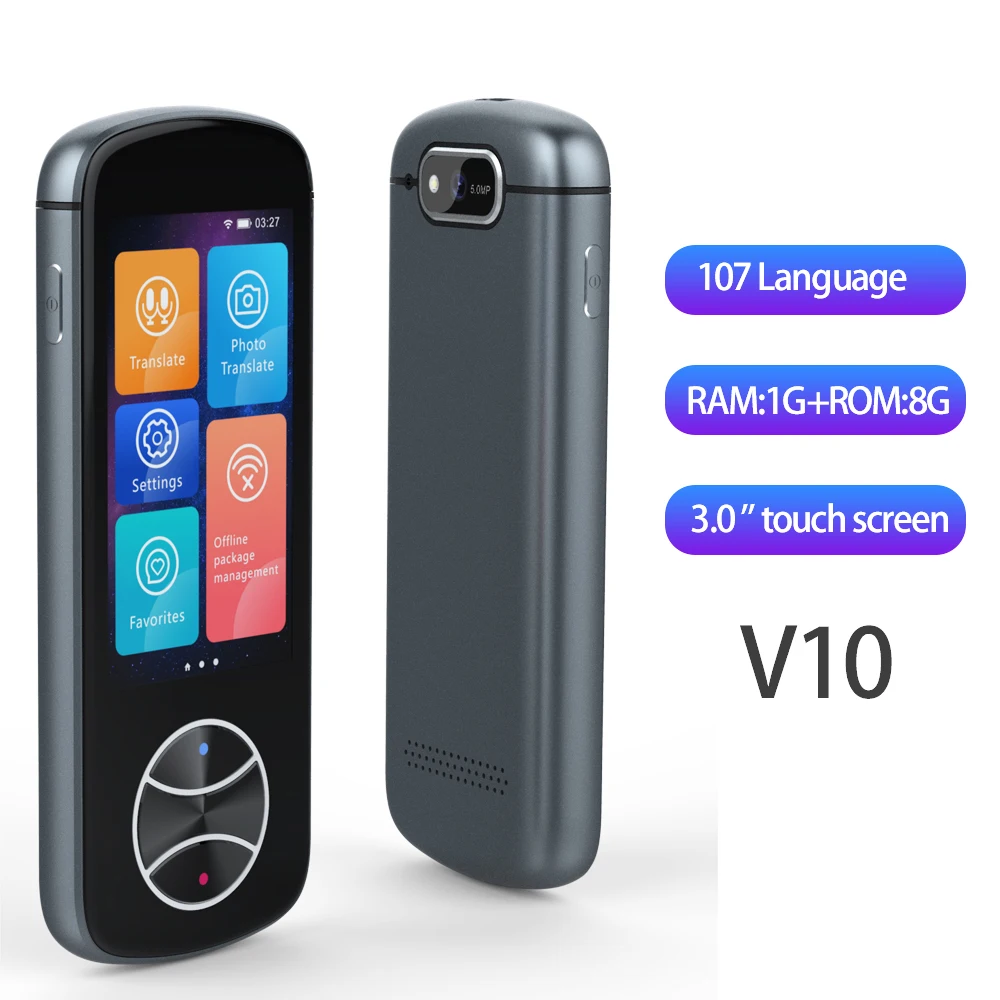 Wi-Fi переводчик для фото V10 с поддержкой 107 языков онлайн и 12 автономных Android RAM 1GB + ROM