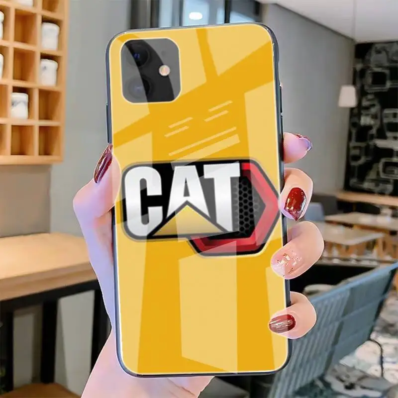 

For Caterpillar Phone Case Tempered Glass For Iphone6plus 6S 7 7plus 8 X XS XSmax XR 11 12 Pro Max 12mini