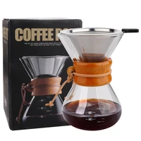 classic glass hand drip coffee maker pot style pour filter over 400ml
