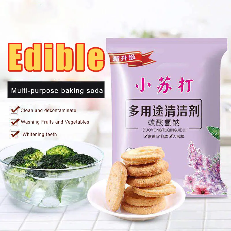 

Baking Soda Cleaning Powder Cleaner Clean Fruits and Vegetables Oil Decontamination Car Styling