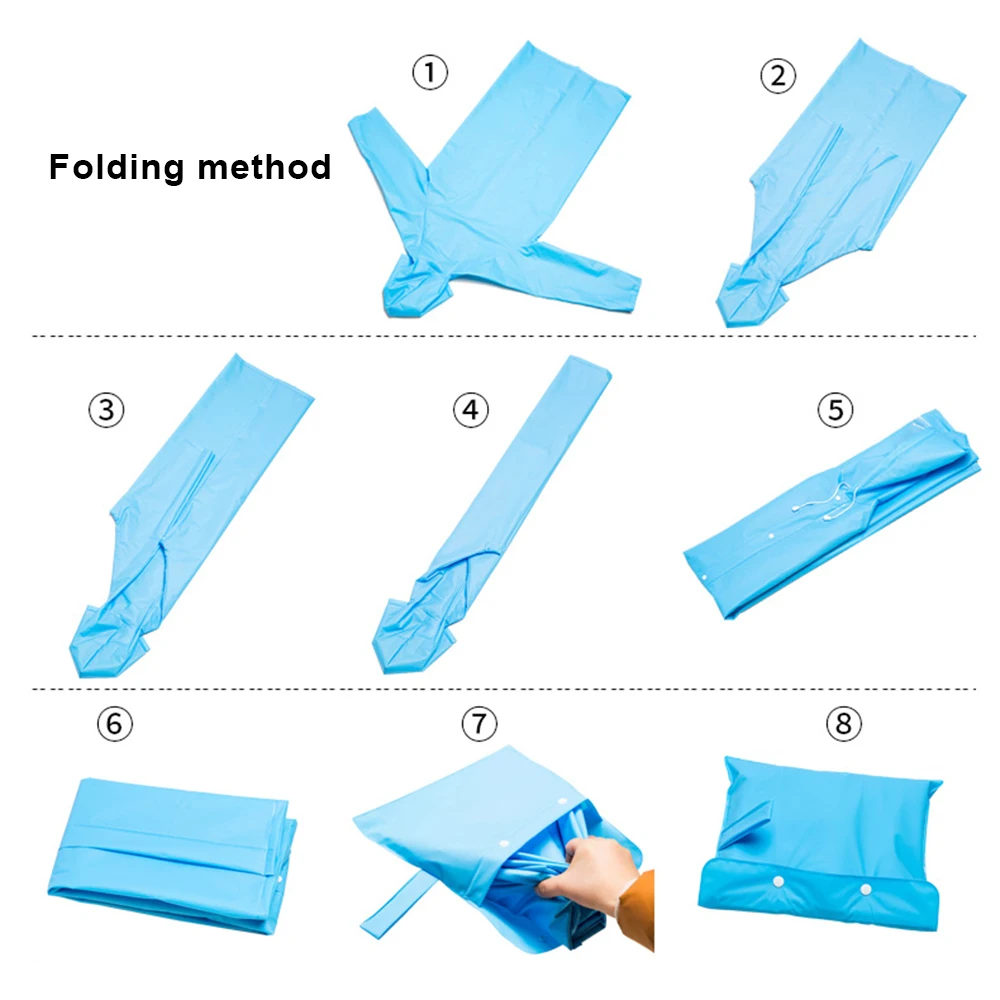 

Adult Poncho Raincoat Portable Lightweight Hooded Long Raincoat Reusable Rainwear with Backpack Cover Waterproof Rain Cover