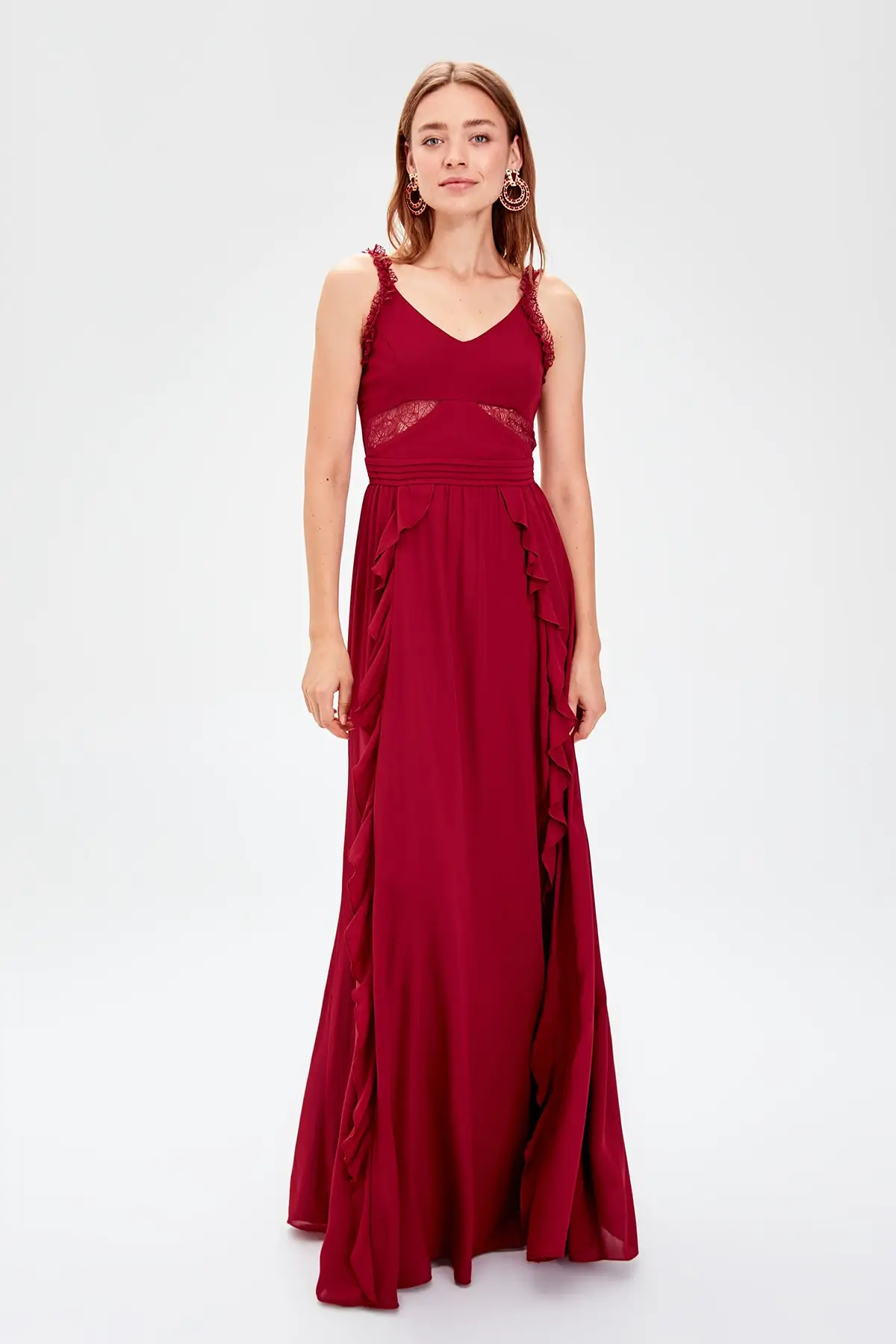 Trendyol Lace Detailed Evening Dress TPRSS19AE0106