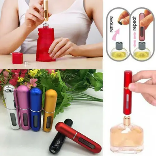 2pcRefillable 5ml Refillable Mini Perfume Spray Bottle Aluminum Atomizer Portable Travel Cosmetic Container | Красота и здоровье
