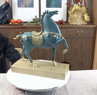 2022 high grade good luck royal wealth fortune horse mascot home office company decoration bring wealth money bronze sculpture