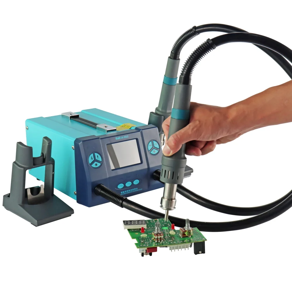 

Bakon intelligent integrated digital rework 2 in 1 hot air desoldering station