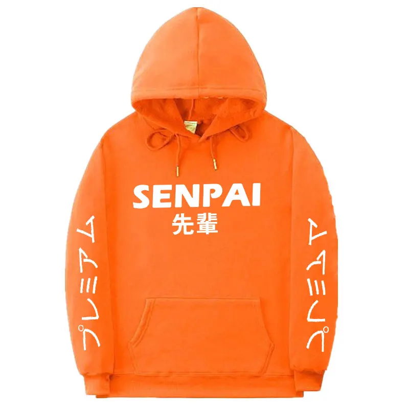 Orange MS431 Модная японская уличная одежда SENPAI, толстовка с капюшоном, несколько цветов, мужские и женские толстовки, пуловер, sudadera hombre - Цвет: Orange MS431