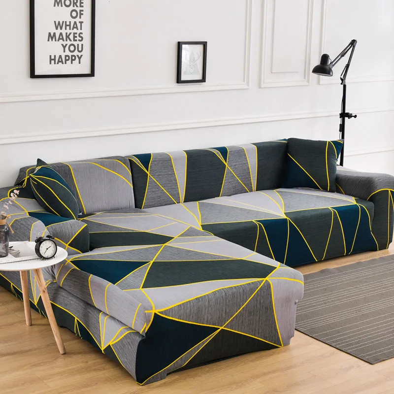 

L-Shaped Sofa Cover Stretch Sofa Cover for Living Room Sofa Towel Couch Cover Chaise Longue Sectional Slipcover Copridivano 1PC