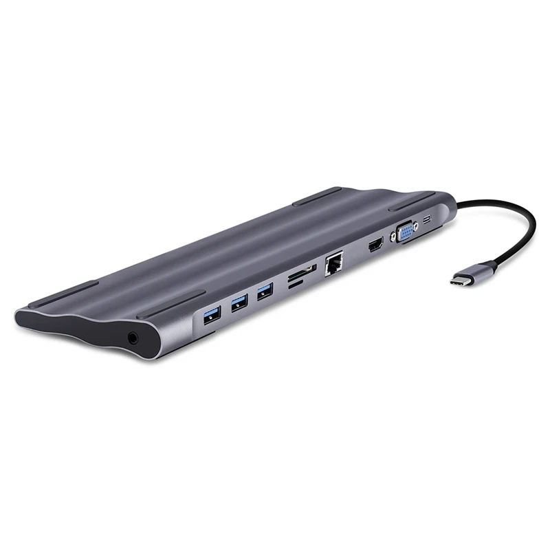 USB C концентратор для USB3.0 TF SD ридер HDMI VGA RJ45 3 5 аудио мини DP док станция MacBook Pro type 10