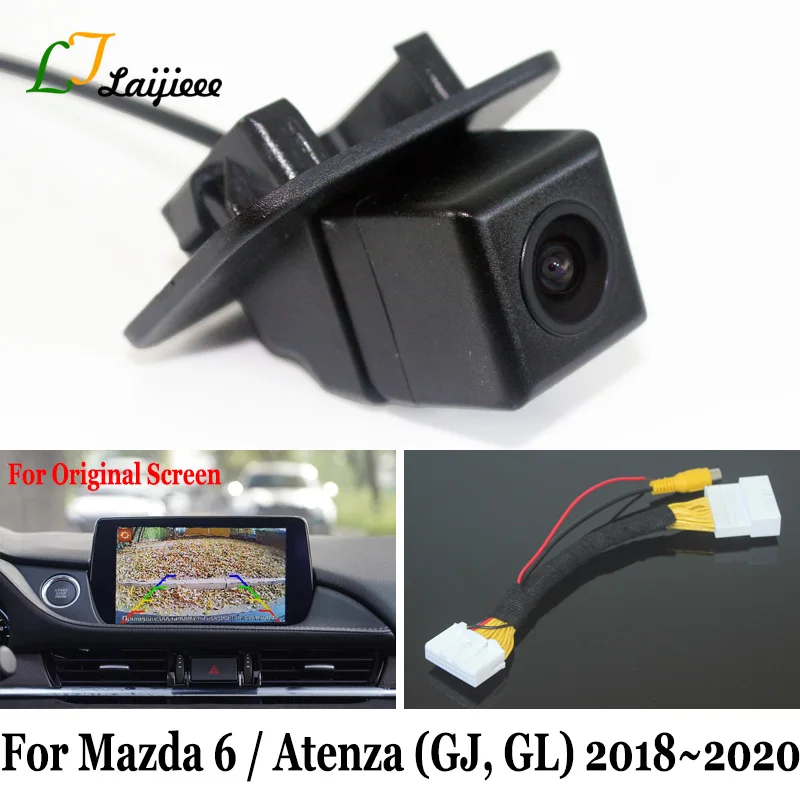 

For Mazda 6 Sedan Atenza GJ GL Facelift 2018 2019 2020 / 28 Pin Interface For OEM Monitor / 6V HD Car Rearview Reverse Camera