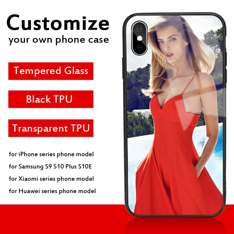 

Custom Your Own Phone Case For iPhone 6 7 8 Plus X 11 Pro MAX XR SE 2020 Glass TPU Cover Customized Picture Name Photo DIY Cases