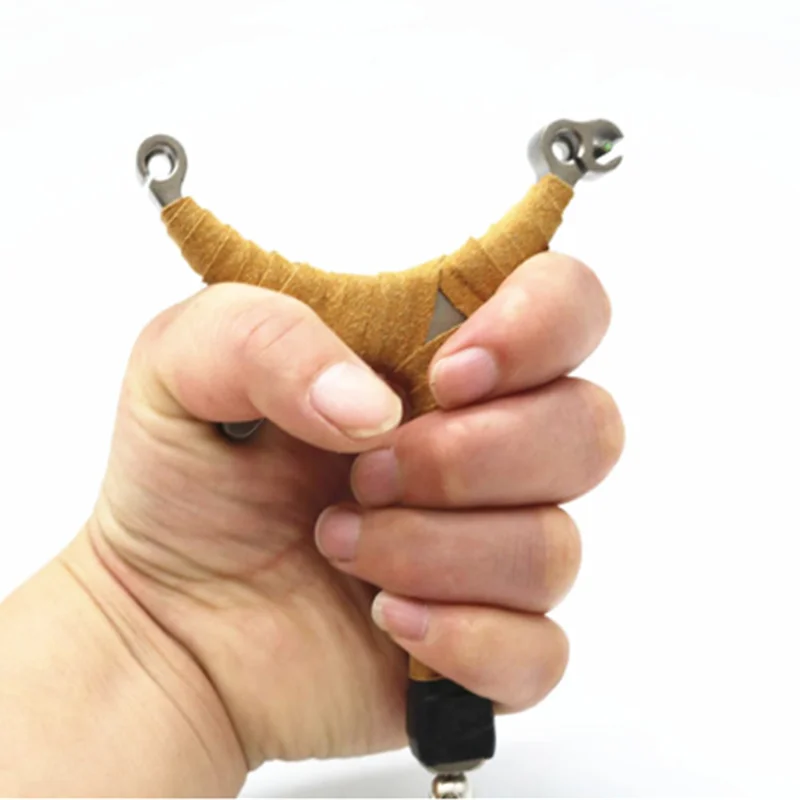 

High power slingshot hunting with round rubber band shooting slingshot stainless steel catapult shooting hunting 2020 new