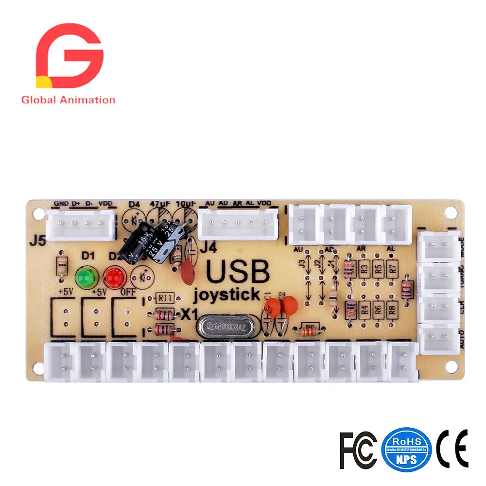 Аркадный Игровой Набор сделай сам запчасти для Retropie: USB-кодировщик ПК + Джойстики