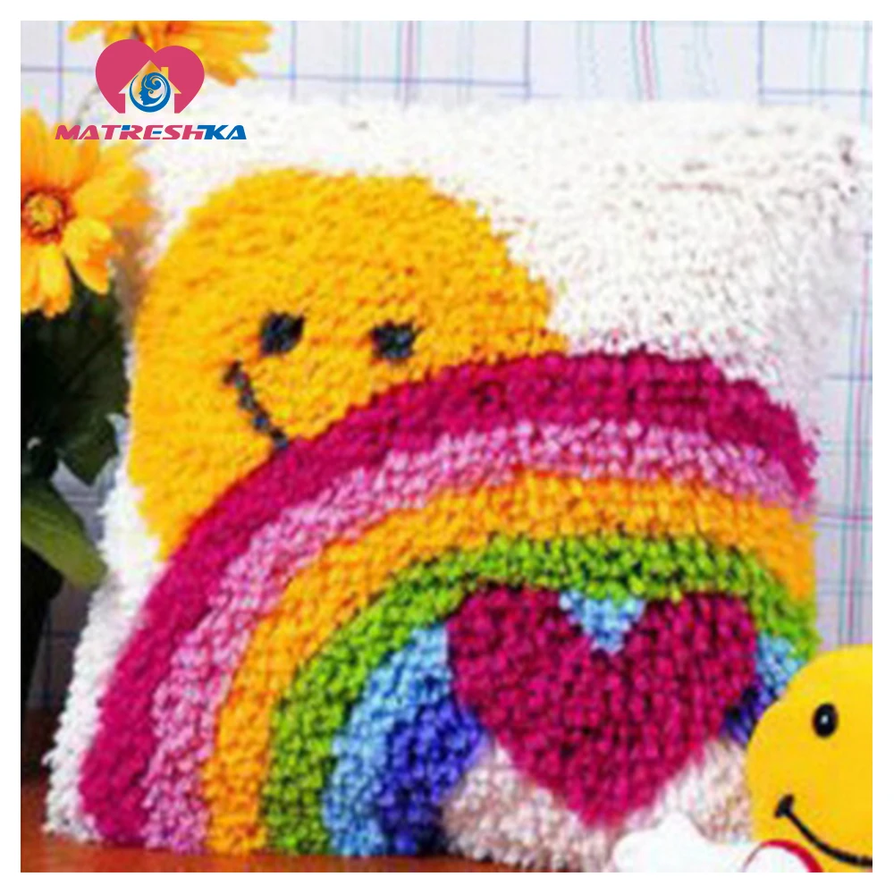 Радуга Ковер Набор для вышивания крестиком Подушка сделай сам крюк с защелкой