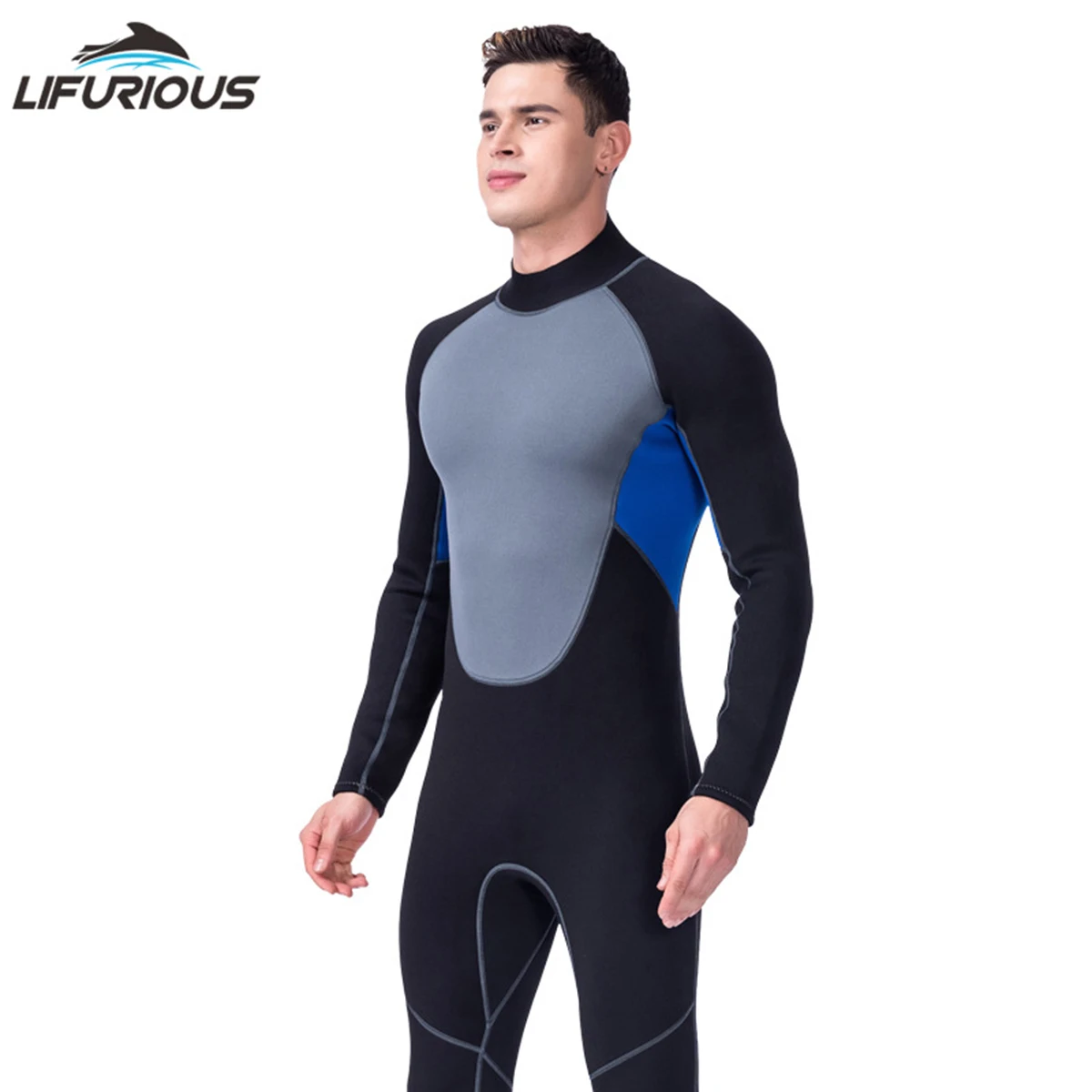 

Breathable Neoprene Swim Wetsuits Men's Diving Suit Siamese Scuba Snorkel Swimsuit Spearfishing Surfing Jumpsuit for Cold Water