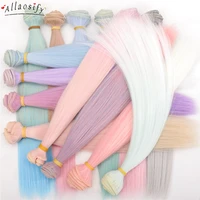 allaosify 1pcs 15cm100cm and 25cm100cm doll bjd hair diy synthetic fiber straight diy wig for dolls