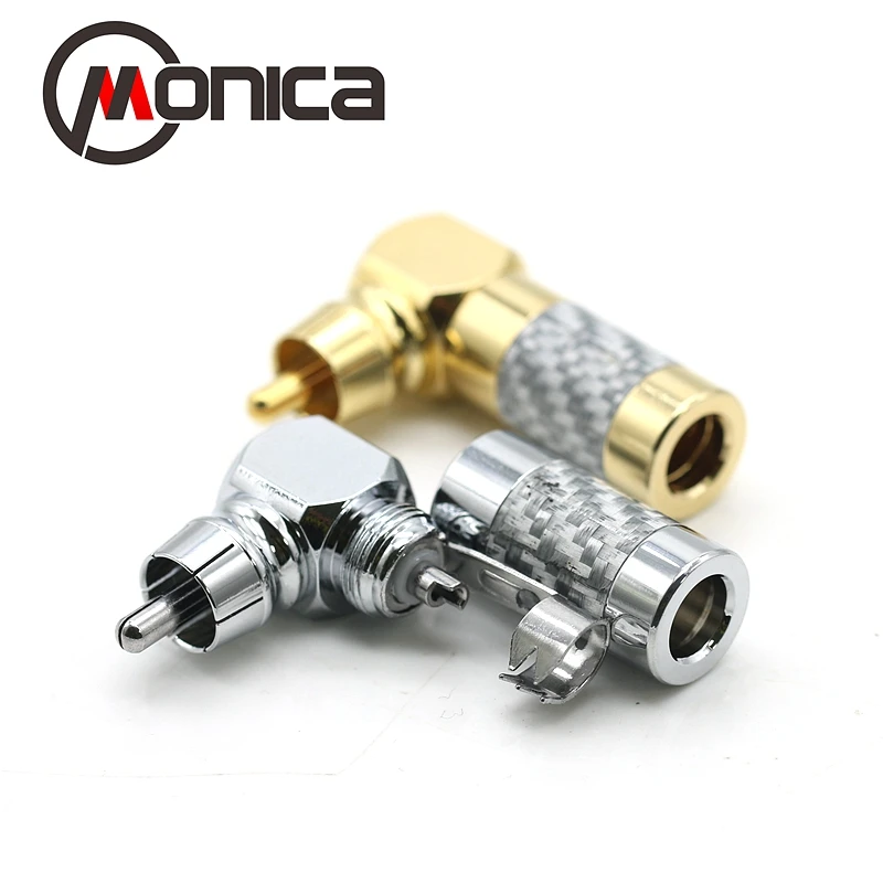 Аудиосигнальная линия Monica с покрытием из чистой меди родиевое покрытие RCA локоть