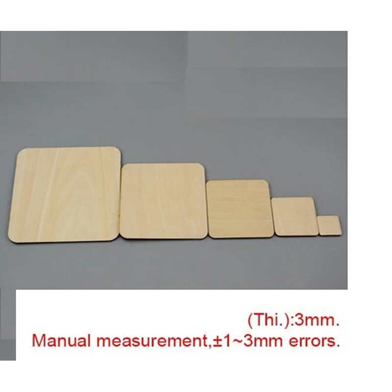 Пустые круглые угловые квадратные деревянные листы 110 200 мм незавершенные